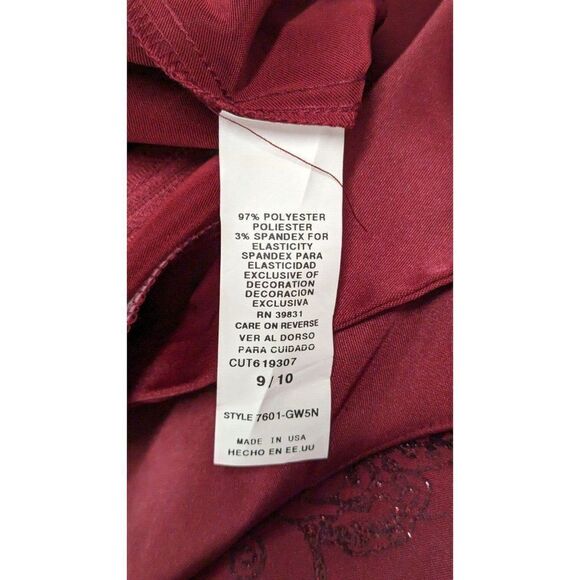 My Michelle Womens Size 9/10 Red Sleeveless V Neck Knee Length Tank Dress - Picture 8 of 9